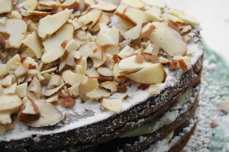 Mocha Almond Fudge Avocado Cake