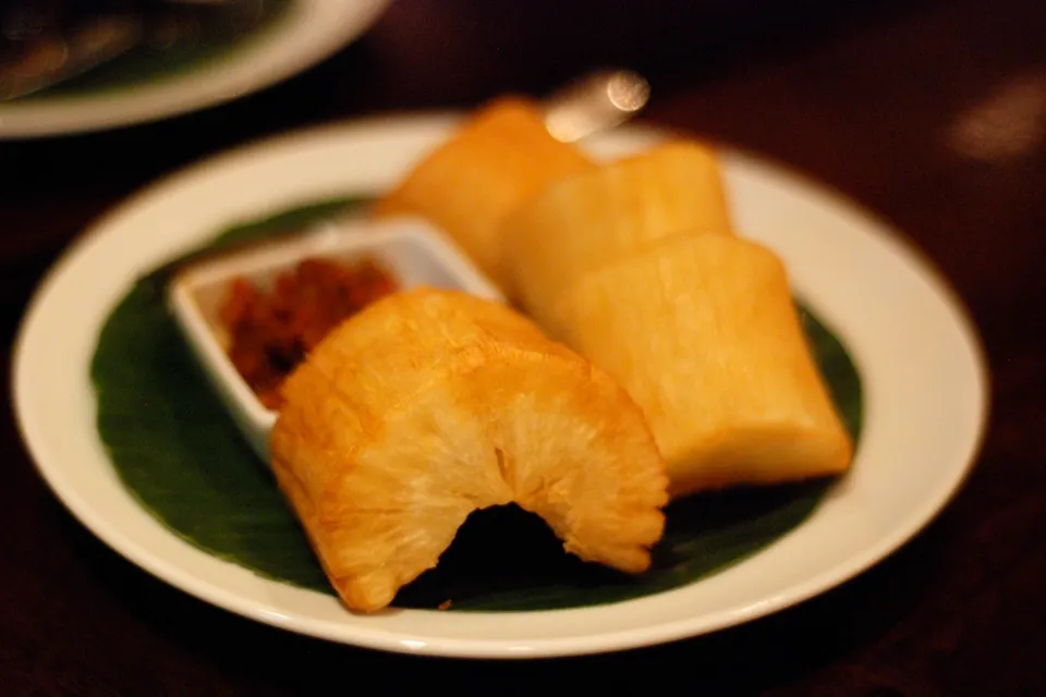 Fried cassava in Indonesia